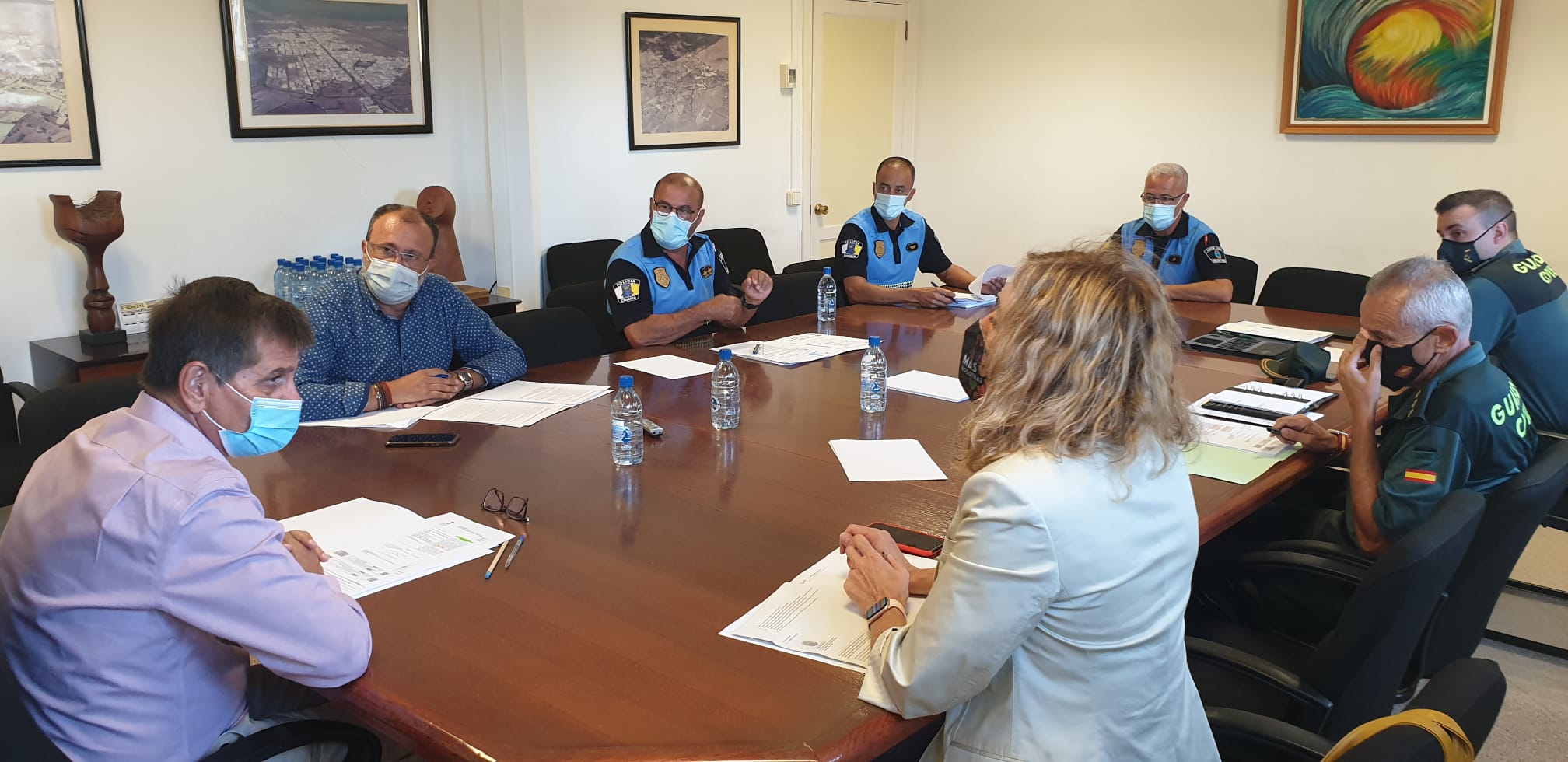 La Junta de Seguridad de  Santa Lucía decide mejorar la coordinación y el acceso a bases de datos entre la Policía Local y la Guardia Civil