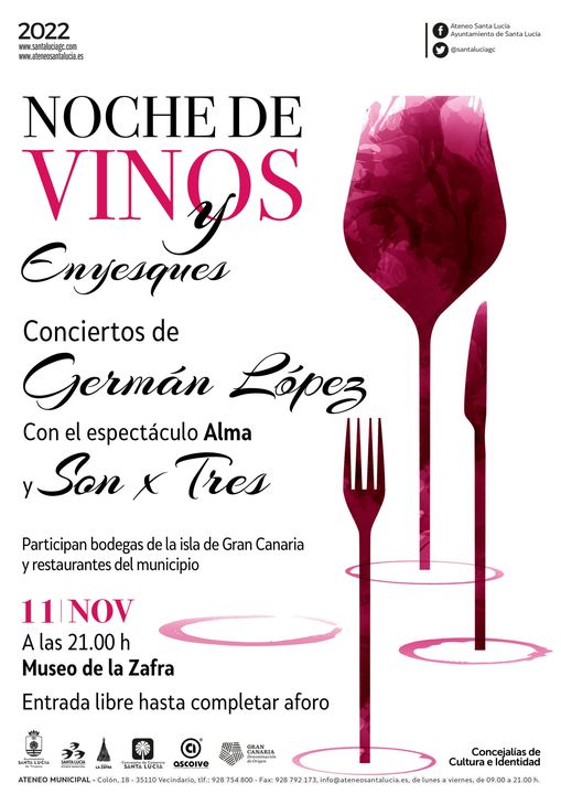 El Museo de la Zafra celebra este viernes la Noche de Vinos y Enyesques con la música de Germán López y  Son x  Tres